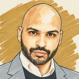 Marker-sketch portrait of Brandon Aday, founder and president of Aday Interactive, Inc.